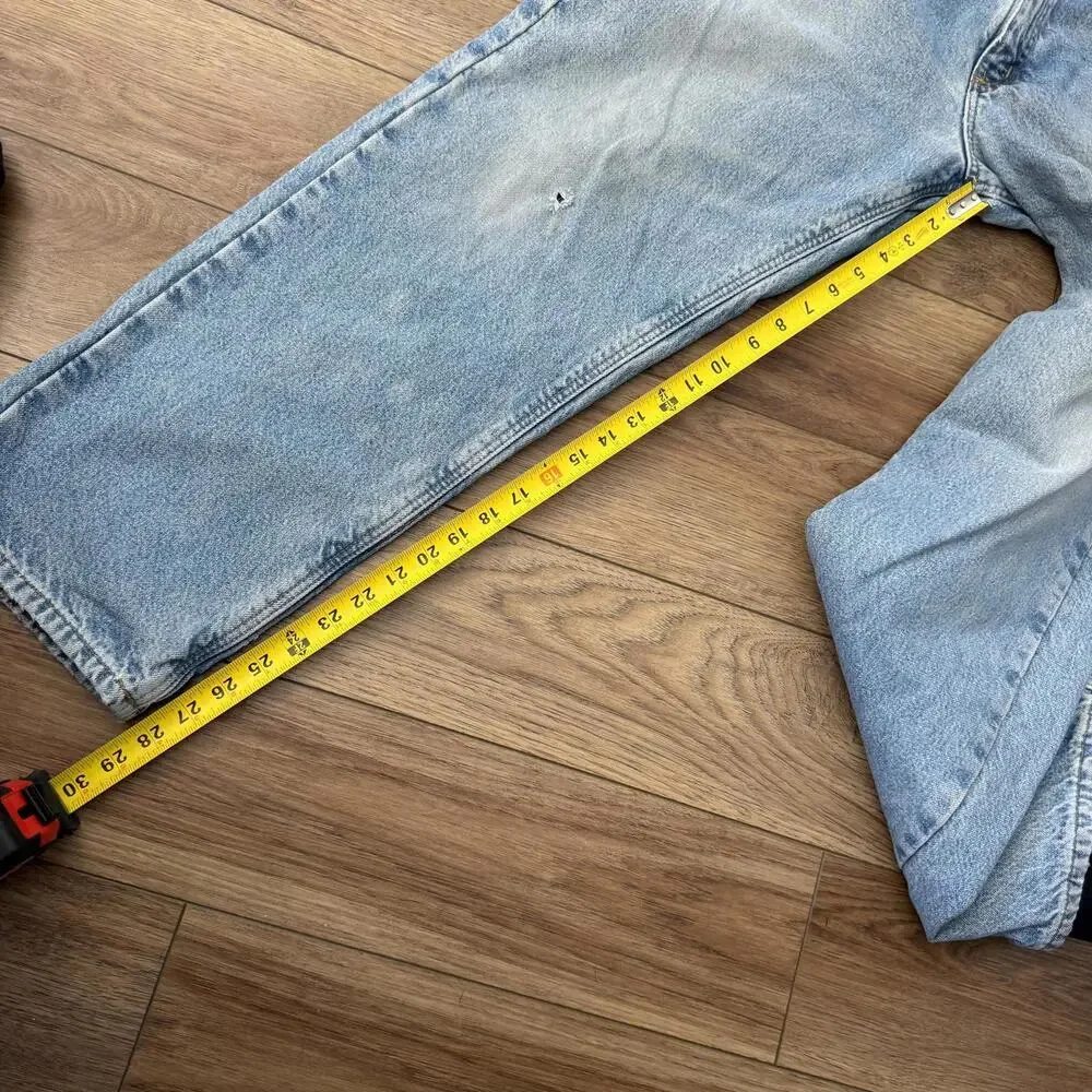 Vintage Carhartt Plaid Lined Jeans Distressed 90s Y2K - Picture 8 of 15